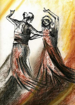 Zeitgenössisches Werk mit dem Titel « danse gitane 1 », Erstellt von LAURE VIEUSSE