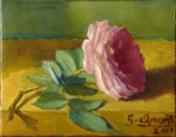 Zeitgenössisches Werk mit dem Titel « la rose », Erstellt von GUERINO ANGELI