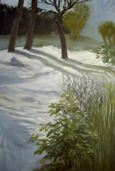 Zeitgenössisches Werk mit dem Titel « Jardin sous la neige st pol 2007 », Erstellt von ALAIN DIMPRE