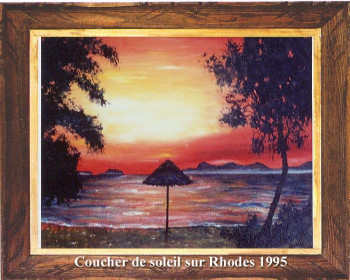 Coucher de soleil sur Rhodes 1995 Auf der ARTactif-Website