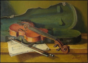 Zeitgenössisches Werk mit dem Titel « le violon », Erstellt von GUERINO ANGELI