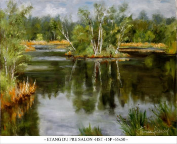 Zeitgenössisches Werk mit dem Titel « ETANG DU PRE SALON », Erstellt von FRANçOISE LEDAMOISEL