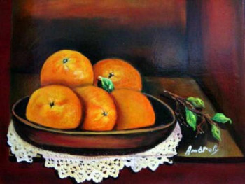 Zeitgenössisches Werk mit dem Titel « 5 oranges », Erstellt von AMARELY