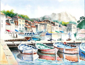 Zeitgenössisches Werk mit dem Titel « Cassis en Provence », Erstellt von ROGER J.