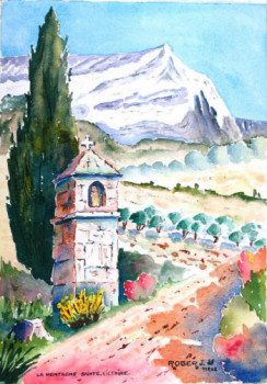 Zeitgenössisches Werk mit dem Titel « La Montagne sainte-Victoire », Erstellt von ROGER J.