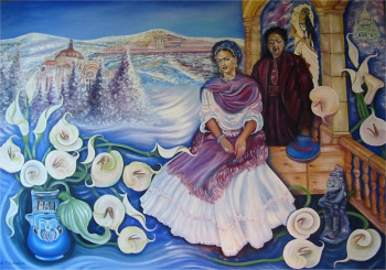 Zeitgenössisches Werk mit dem Titel « A Frida et Diego », Erstellt von ABERNARDO