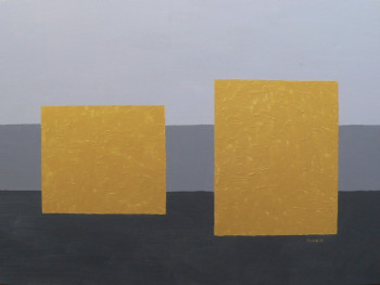 Zeitgenössisches Werk mit dem Titel « Rectangles d'or », Erstellt von GWEN