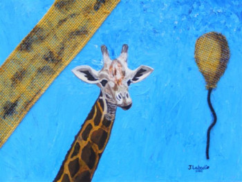 Zeitgenössisches Werk mit dem Titel « tête de girafe », Erstellt von JACQUELINE LABADIE