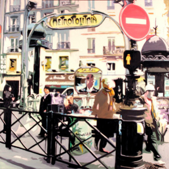 Zeitgenössisches Werk mit dem Titel « place clichy », Erstellt von CLOTILDE NADEL