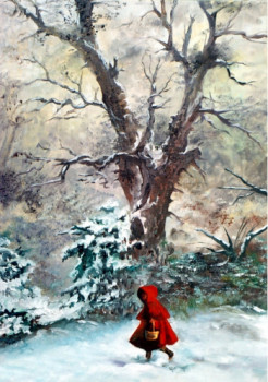 Zeitgenössisches Werk mit dem Titel « LE CHAPERON ROUGE », Erstellt von SHIREL.S