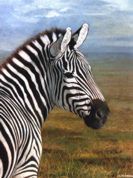 Zeitgenössisches Werk mit dem Titel « Zebra », Erstellt von GABRIEL HERMIDA