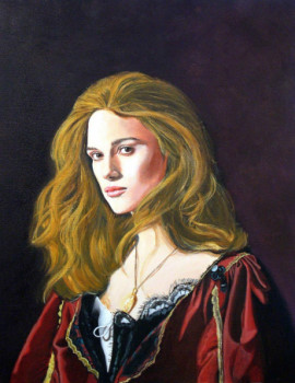 Zeitgenössisches Werk mit dem Titel « PORTRAIT - "Elizabeth Swann  (Keira Knightley dans Pirates des Caraibes)" », Erstellt von AGRISELIN