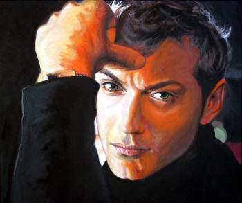 Zeitgenössisches Werk mit dem Titel « PORTRAIT - "Jude Law" », Erstellt von AGRISELIN