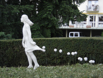 Zeitgenössisches Werk mit dem Titel « jeune fille aux pommes », Erstellt von BILAL