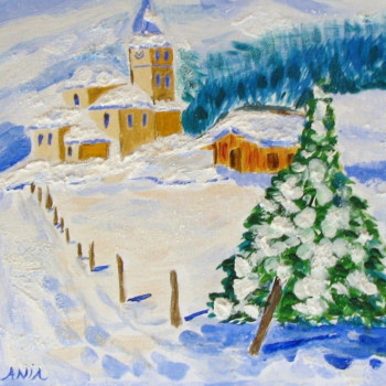 Zeitgenössisches Werk mit dem Titel « Sous la neige  Bonne année », Erstellt von ANIA