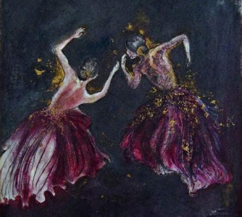 Zeitgenössisches Werk mit dem Titel « Duo de danse », Erstellt von LIA ANNE THIBOUT