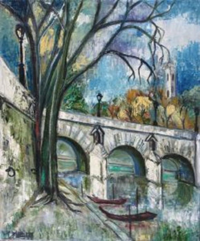 Zeitgenössisches Werk mit dem Titel « Le Pont Neuf », Erstellt von LILIANE LOINTIER