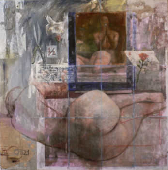 Zeitgenössisches Werk mit dem Titel « Miroir et Rose », Erstellt von LARTIGUE