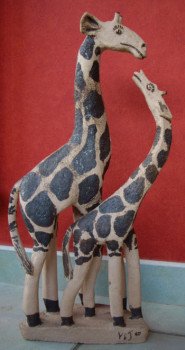 Zeitgenössisches Werk mit dem Titel « Girafes », Erstellt von VALéRIE JOSSERAND