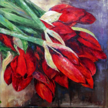 Zeitgenössisches Werk mit dem Titel « Amaryllis », Erstellt von LENA B