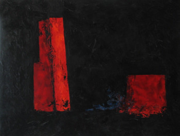 Zeitgenössisches Werk mit dem Titel « Noirs et Rouges I », Erstellt von MARCO