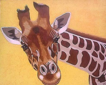 Zeitgenössisches Werk mit dem Titel « La girafe », Erstellt von NADINE TEMMERMAN