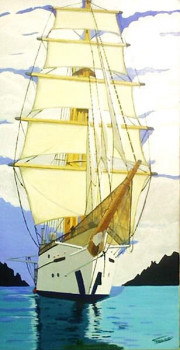 Zeitgenössisches Werk mit dem Titel « Le Star Clipper », Erstellt von NADINE TEMMERMAN