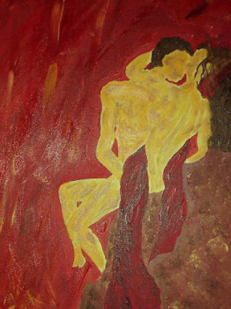 Zeitgenössisches Werk mit dem Titel « le baiser », Erstellt von KRISTINA LARAM