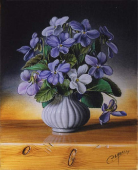 Zeitgenössisches Werk mit dem Titel « Violettes », Erstellt von CHRISTIAN LABELLE