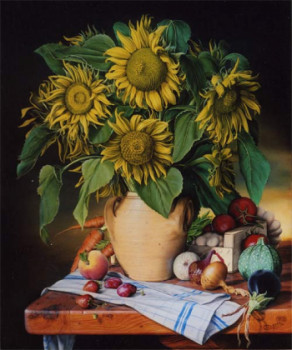 Zeitgenössisches Werk mit dem Titel « Tournesols », Erstellt von CHRISTIAN LABELLE