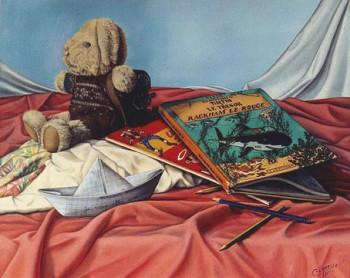 Zeitgenössisches Werk mit dem Titel « Nature morte aux B.D. », Erstellt von CHRISTIAN LABELLE