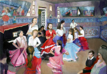 Zeitgenössisches Werk mit dem Titel « Flamenco des Petites Filles », Erstellt von ANNE CABROL