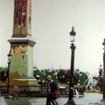 Zeitgenössisches Werk mit dem Titel « place de la concorde », Erstellt von CLOTILDE NADEL