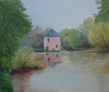 Zeitgenössisches Werk mit dem Titel « Moulin sur Indre », Erstellt von NIKOLA MANCIC