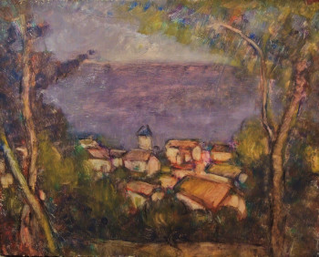 Zeitgenössisches Werk mit dem Titel « "Paysage en bordure de mer" », Erstellt von JEAN PIERRE HARIXCALDE