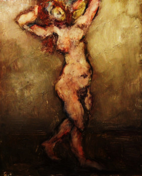 Zeitgenössisches Werk mit dem Titel « "Mademoiselle Maude posant toute nue" », Erstellt von JEAN PIERRE HARIXCALDE