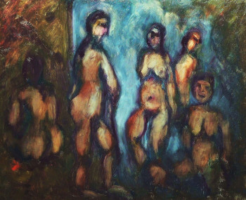 Zeitgenössisches Werk mit dem Titel « "Baigneuses" », Erstellt von JEAN PIERRE HARIXCALDE