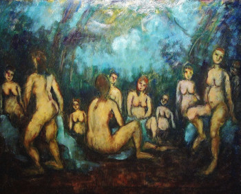 Zeitgenössisches Werk mit dem Titel « "Les baigneuses" », Erstellt von JEAN PIERRE HARIXCALDE