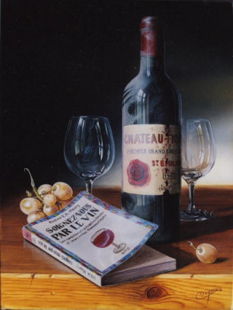 Zeitgenössisches Werk mit dem Titel « Soignez-vous par le vin "vendue" », Erstellt von CHRISTIAN LABELLE