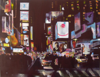 Zeitgenössisches Werk mit dem Titel « Times Square, minuit », Erstellt von BONNEAU-MARRON