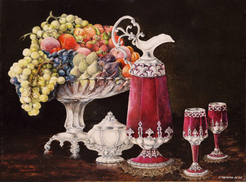 Zeitgenössisches Werk mit dem Titel « la coupe de fruits », Erstellt von ART D\'ANTAN