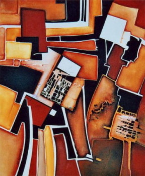 Zeitgenössisches Werk mit dem Titel « Abstraction Saharienne 1 », Erstellt von GIL GEORGES