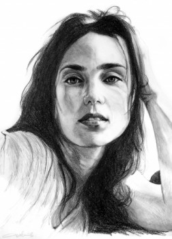 Zeitgenössisches Werk mit dem Titel « DESSINS - Jennifer Connelly », Erstellt von AGRISELIN