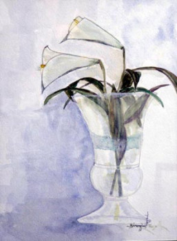 Zeitgenössisches Werk mit dem Titel « Arums », Erstellt von BéRANGèRE FAYARD