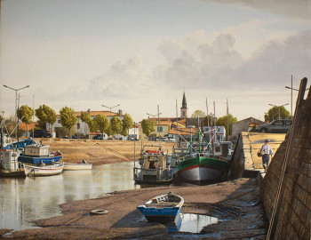 Zeitgenössisches Werk mit dem Titel « LE PORT DE L'EGUILLE (CHARENTE MARITIME) », Erstellt von GAUTIER