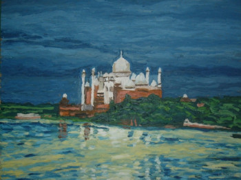 Zeitgenössisches Werk mit dem Titel « Le Taj Mahal sous l'orage, Inde », Erstellt von ALFREDO