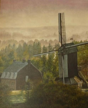 Zeitgenössisches Werk mit dem Titel « le moulin de boeschepe », Erstellt von GUY AUGUET