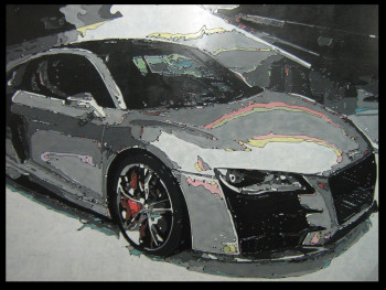 Zeitgenössisches Werk mit dem Titel « Audi R8 », Erstellt von  PAOLETTI  JACQUES