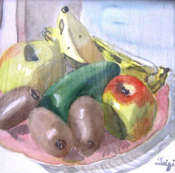 Zeitgenössisches Werk mit dem Titel « fruits en cuisine », Erstellt von LUIGINA