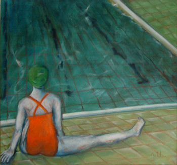 Zeitgenössisches Werk mit dem Titel « bord de piscine », Erstellt von ANNE MALLET